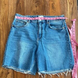 Women's Blue Bermuda Denim Shorts